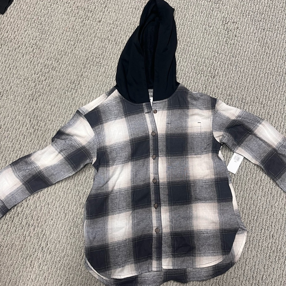 Brand new girls hooded flannel